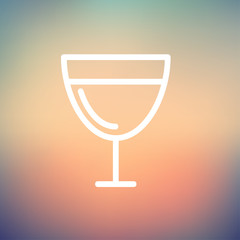 Glass of wine thin line icon