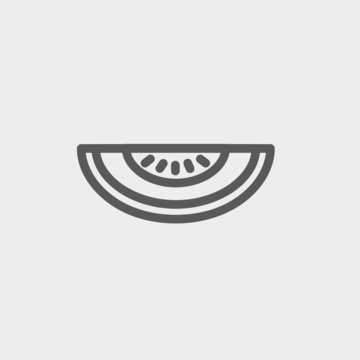 Melon thin line icon