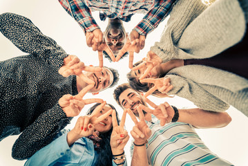 Obraz premium Group of people in circle formation