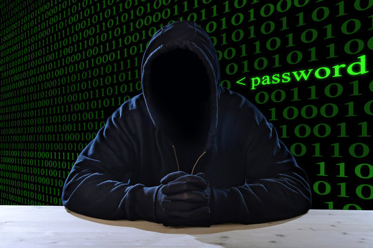cyber criminal hacker in cybercrime digital crime concept