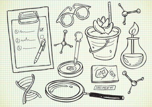 lab experiment doodle