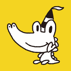 doodle birthday  crocodile