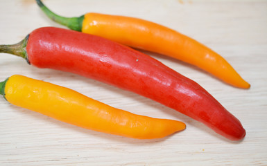 Red pepper and green pepper