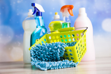 Washing, cleaning stuff, colorful concept
