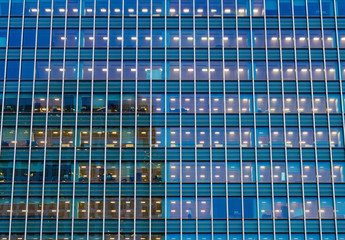 Office building background in Canary Wharf, London