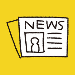 newspaper doodle drawing