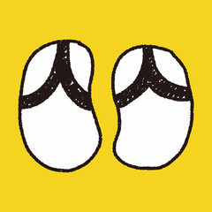 Flip flop doodle drawing