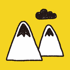 mountain doodle drawing