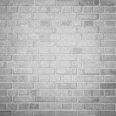 Old white brick wall background and texture..