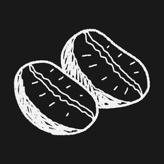 coffee bean doodle drawing