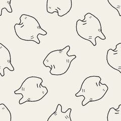 Doodle Tooth seamless pattern background