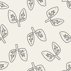 Doodle Lung seamless pattern background