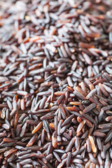 Close - up Healthy food uncooked brown rice
