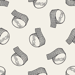 medical tape doodle seamless pattern background