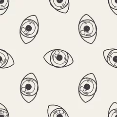 Washable Wallpaper Murals Eyes eye doodle seamless pattern background