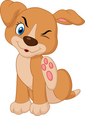 A young Pit Bull puppy scratching an itch