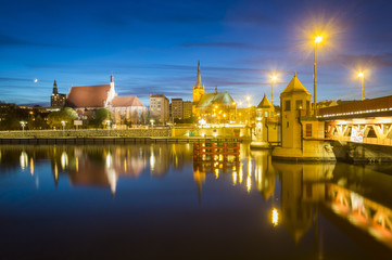 Panorama starego miasta w Szczecinie  - obrazy, fototapety, plakaty