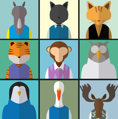 Animal Avatar Icon Set