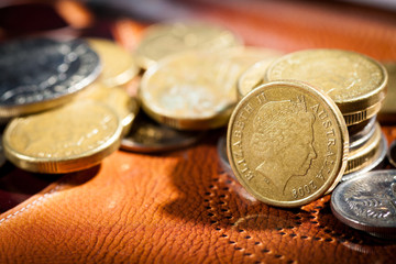 Australian coins, Soft focus, shallow DOF