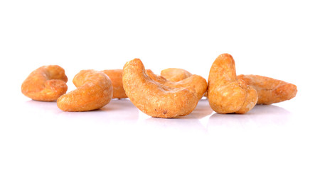 cashew nuts isolated on the white background