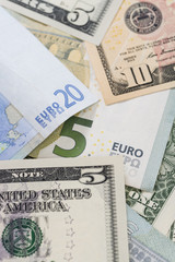 European and US American money