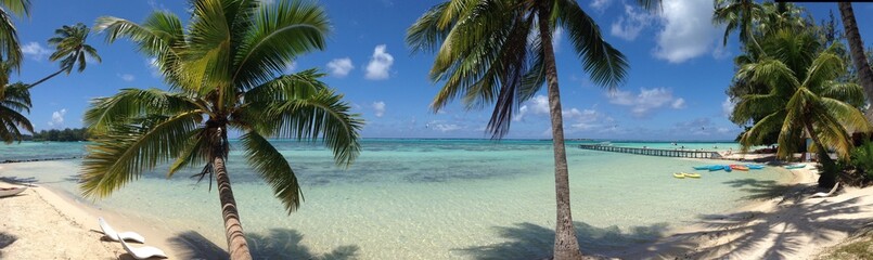 Fototapeta na wymiar plage polynesie