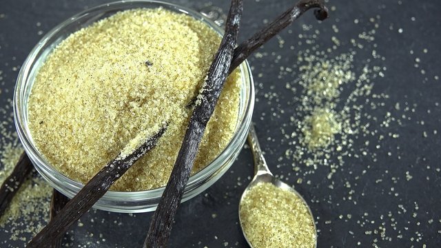 Heap of Vanilla Sugar (seamless loopable 4K footage)