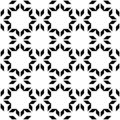 Black and white geometric seamless pattern with chevron.
