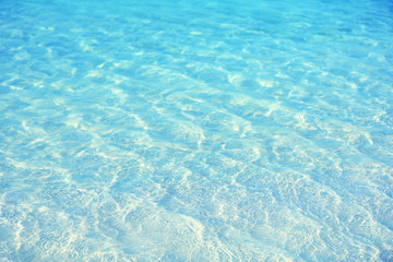 Clear ocean water, in resort