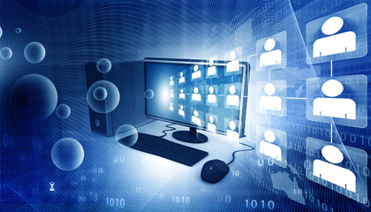 business  network background ..