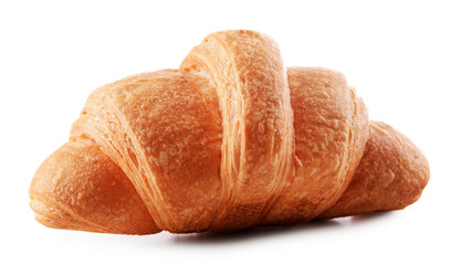Delicious croissant isolated on white
