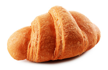 Delicious croissant isolated on white