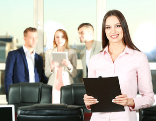 Businesswoman in conference room