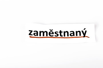 The word employed in czech language