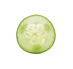 sliced cucumber isolated on white background © sarawutk