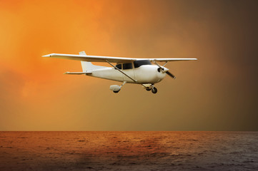 Propeller Plane Flying