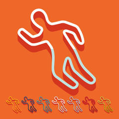 Flat design: scene of the crime