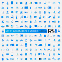 Set of jurisprudence stickers