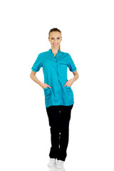 Fototapeta premium Smiling woman doctor.