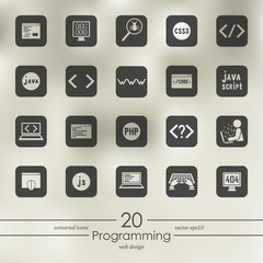 Set of programming icons