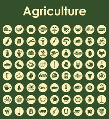 Set of agriculture simple icons