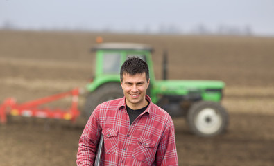 Farmer on field