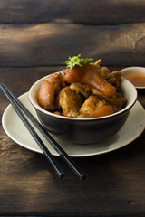 Delicious braised pig knuckles