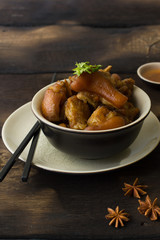 Delicious braised pig knuckles