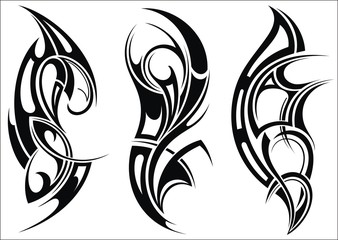 Maori styled tattoo pattern for a shoulder