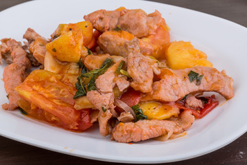 Pork and pineapple salad
