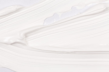 Paint brush stroke over the white paper