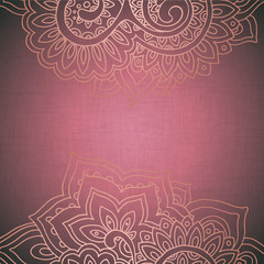Vector frame pattern of the indian floral ornament