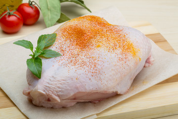 Raw chicken breast