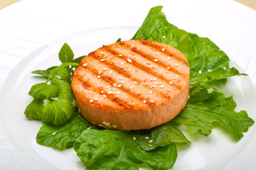 Salmon burger cutlet